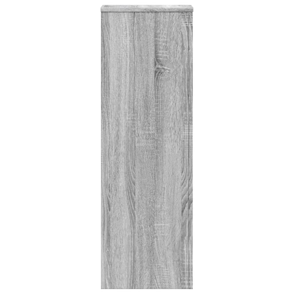 vidaXL Support pour plantes sonoma gris 33x33x100 cm bois d'ingénierie