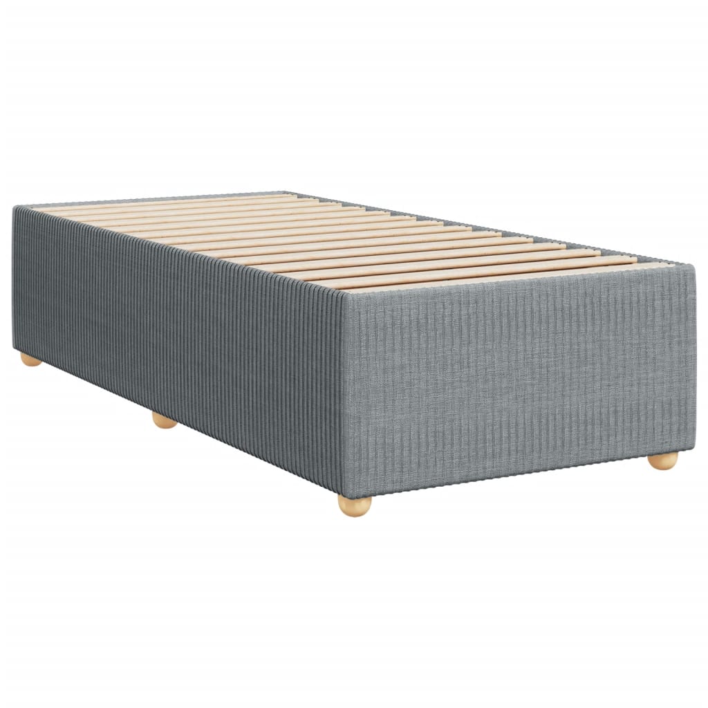 vidaXL Sommier à lattes de lit avec matelas Gris clair 100x200cm Tissu