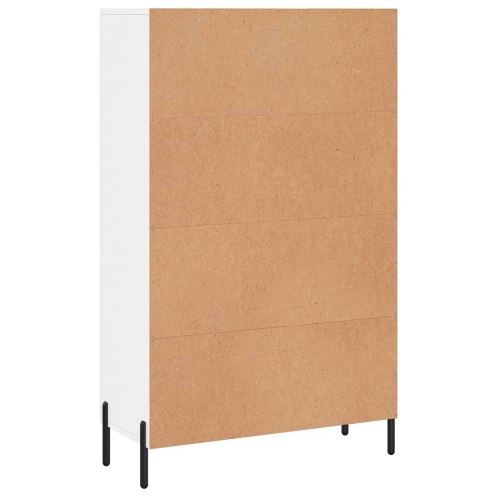 vidaXL Buffet haut blanc brillant 69,5x31x115 cm bois d'ingénierie