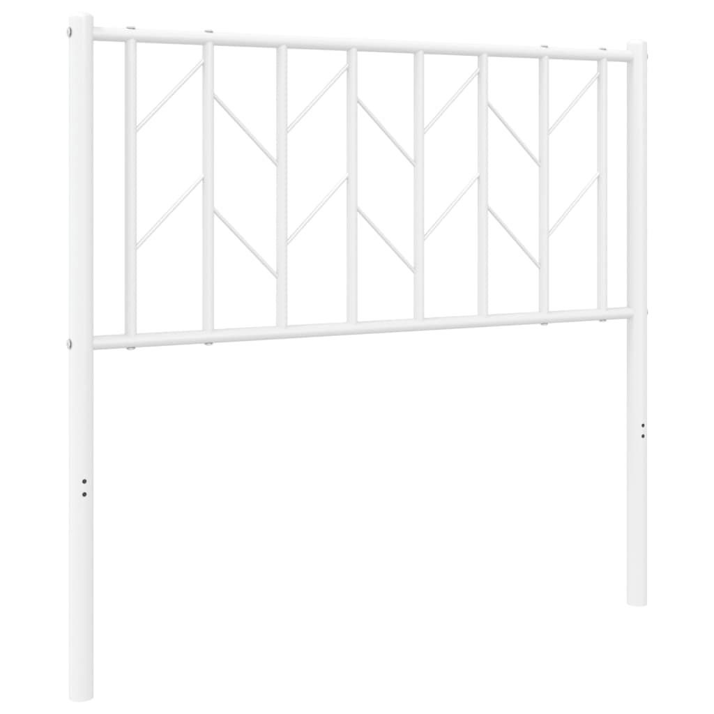 vidaXL Tête de lit métal blanc 90 cm