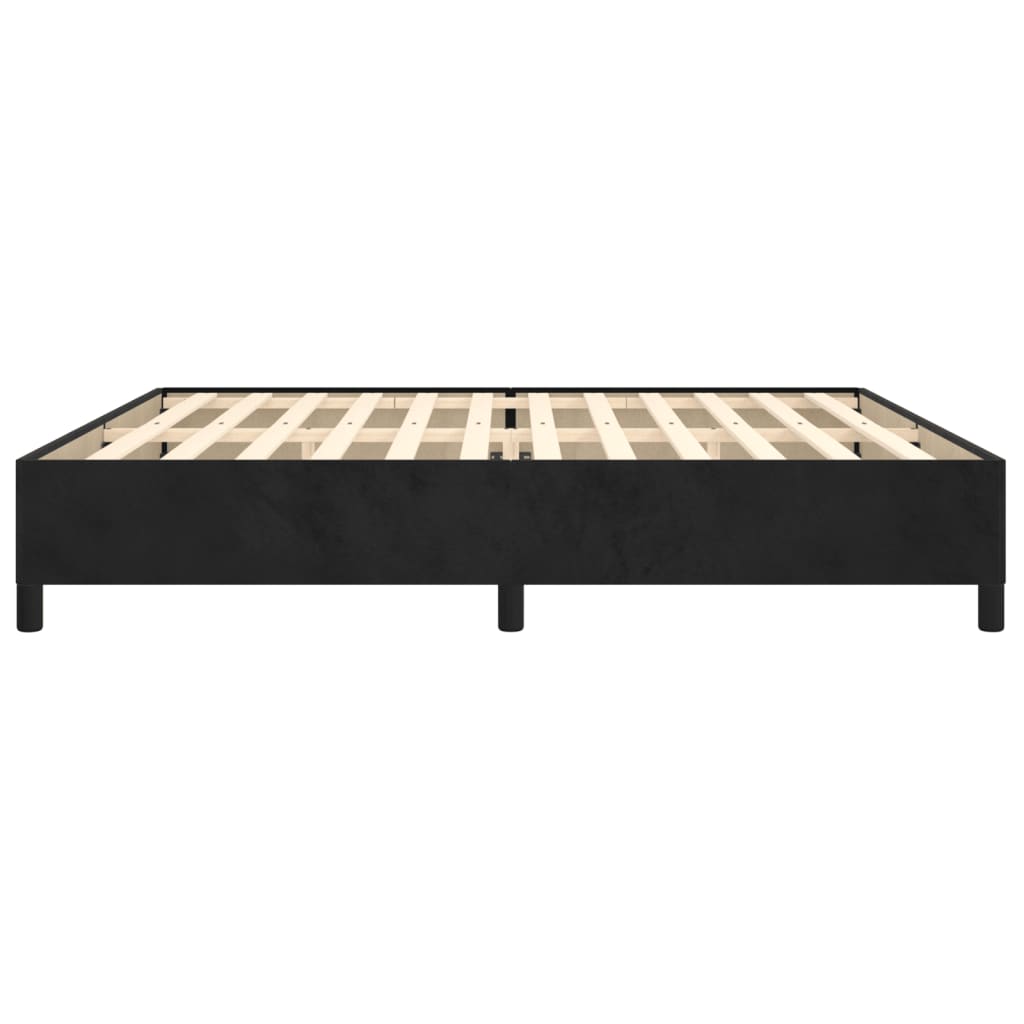 vidaXL Cadre de lit sans matelas noir 200x200 cm velours