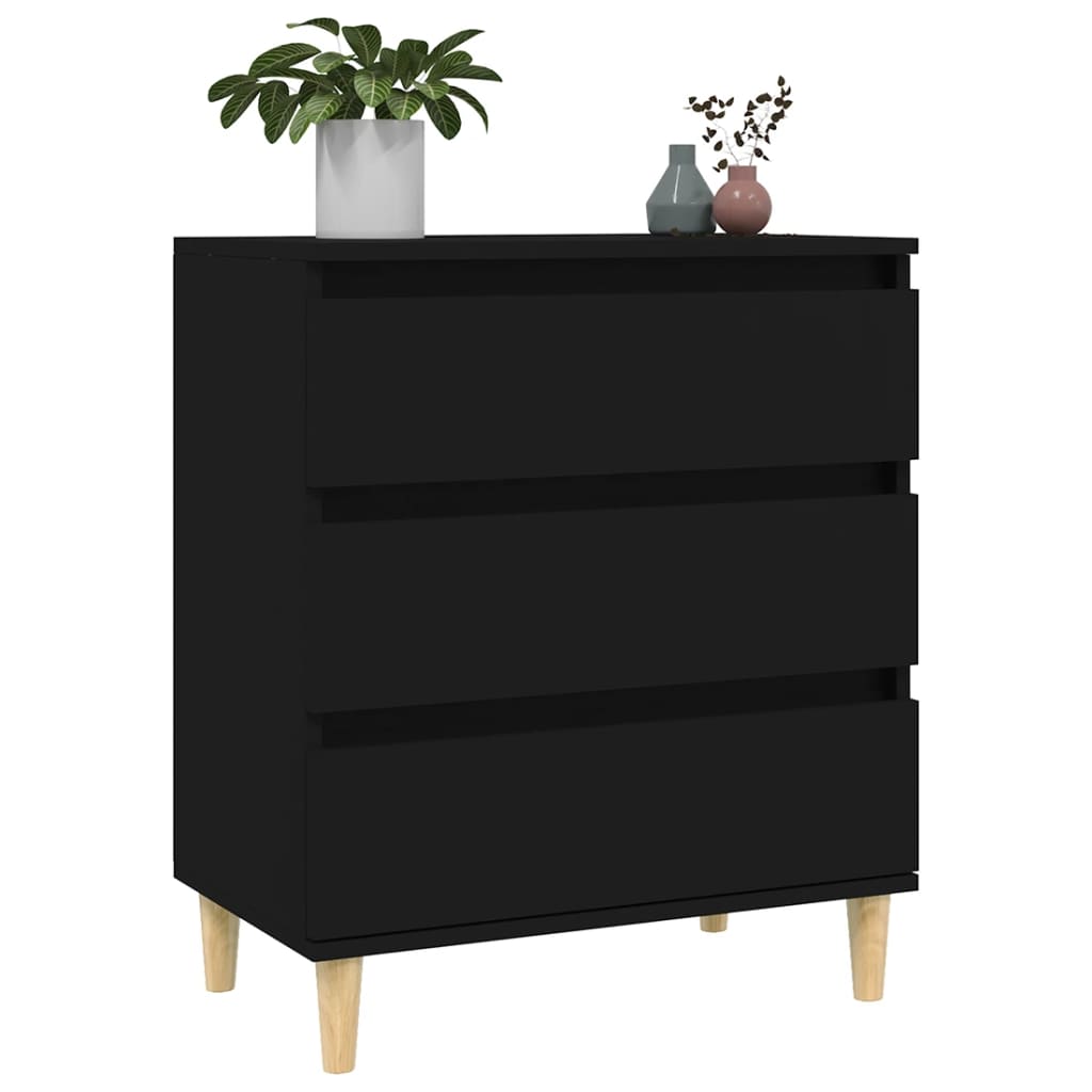 vidaXL Buffet Noir 60x35x70 cm Bois d'ingénierie