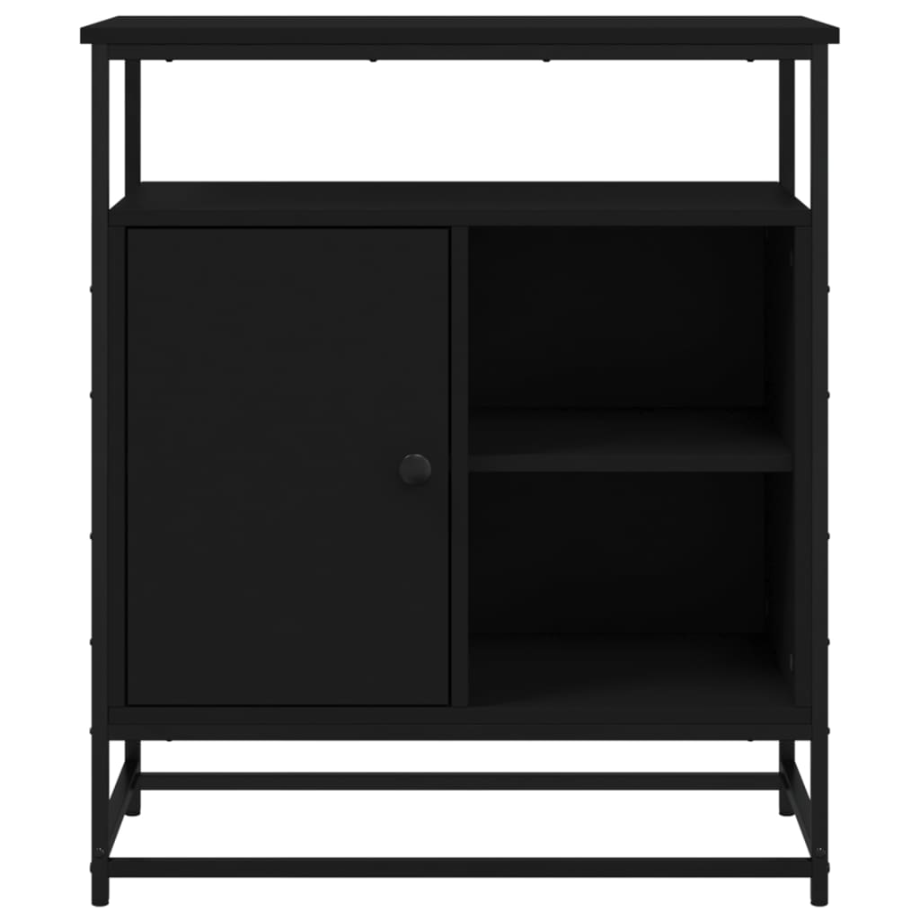 vidaXL Buffet noir 69x35x80 cm bois d'ingénierie