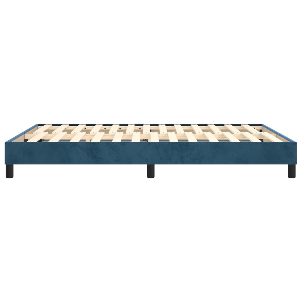 vidaXL Cadre de lit sans matelas bleu foncé 140x190 cm velours