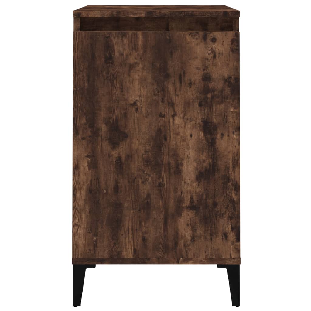 vidaXL Table de chevet chêne fumé 40x35x70 cm bois d'ingénierie