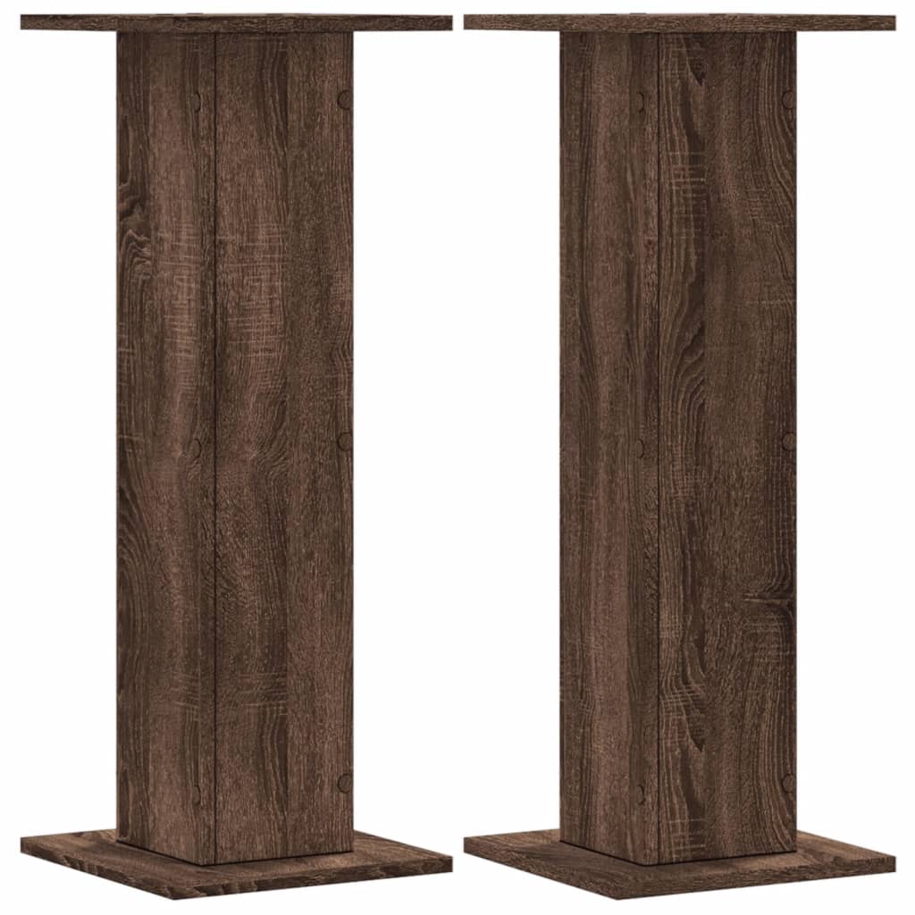 vidaXL Supports pour plantes 2 pcs chêne marron bois d'ingénierie