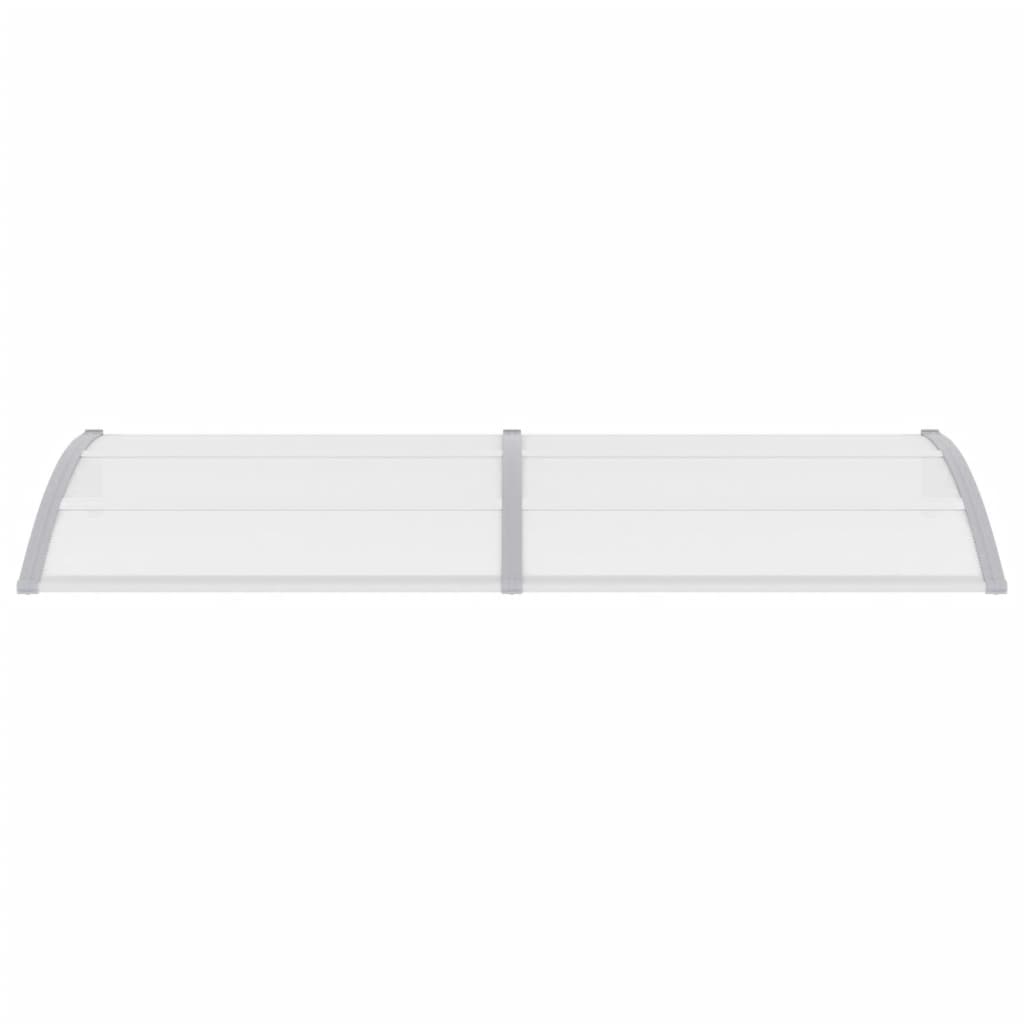 vidaXL Auvent de porte Gris et transparent 240x80 cm PC