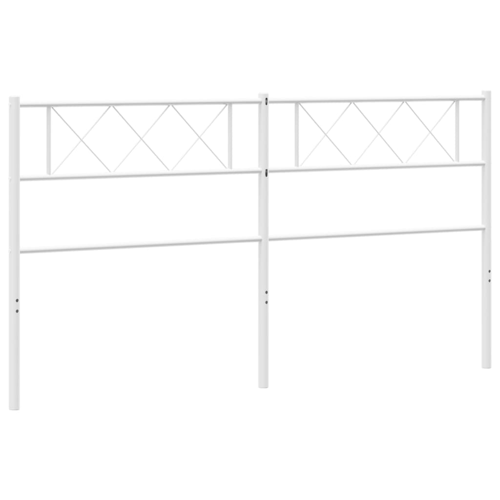 vidaXL Tête de lit métal blanc 193 cm