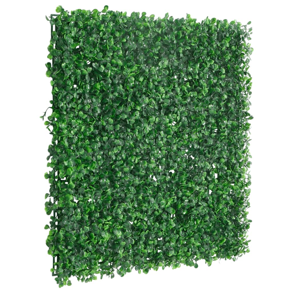 vidaXL Clôture à feuilles d’arbustes artificiels 24 pcs vert 50x50 cm