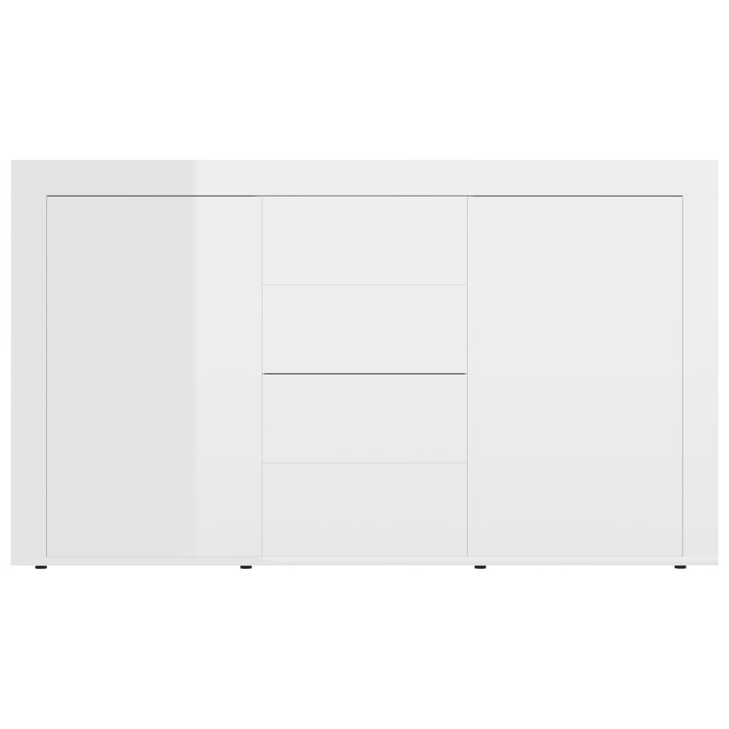 vidaXL Buffet Blanc brillant 120x36x69 cm Bois d’ingénierie