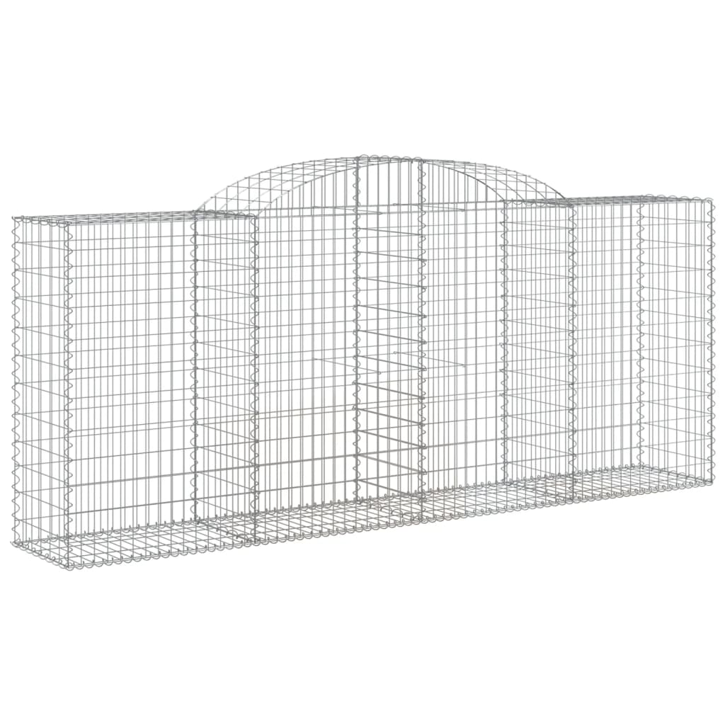 vidaXL Paniers à gabions arqués 5 pcs 300x50x120/140 cm fer galvanisé