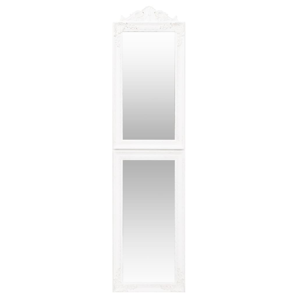 vidaXL Miroir sur pied Blanc 50x200 cm