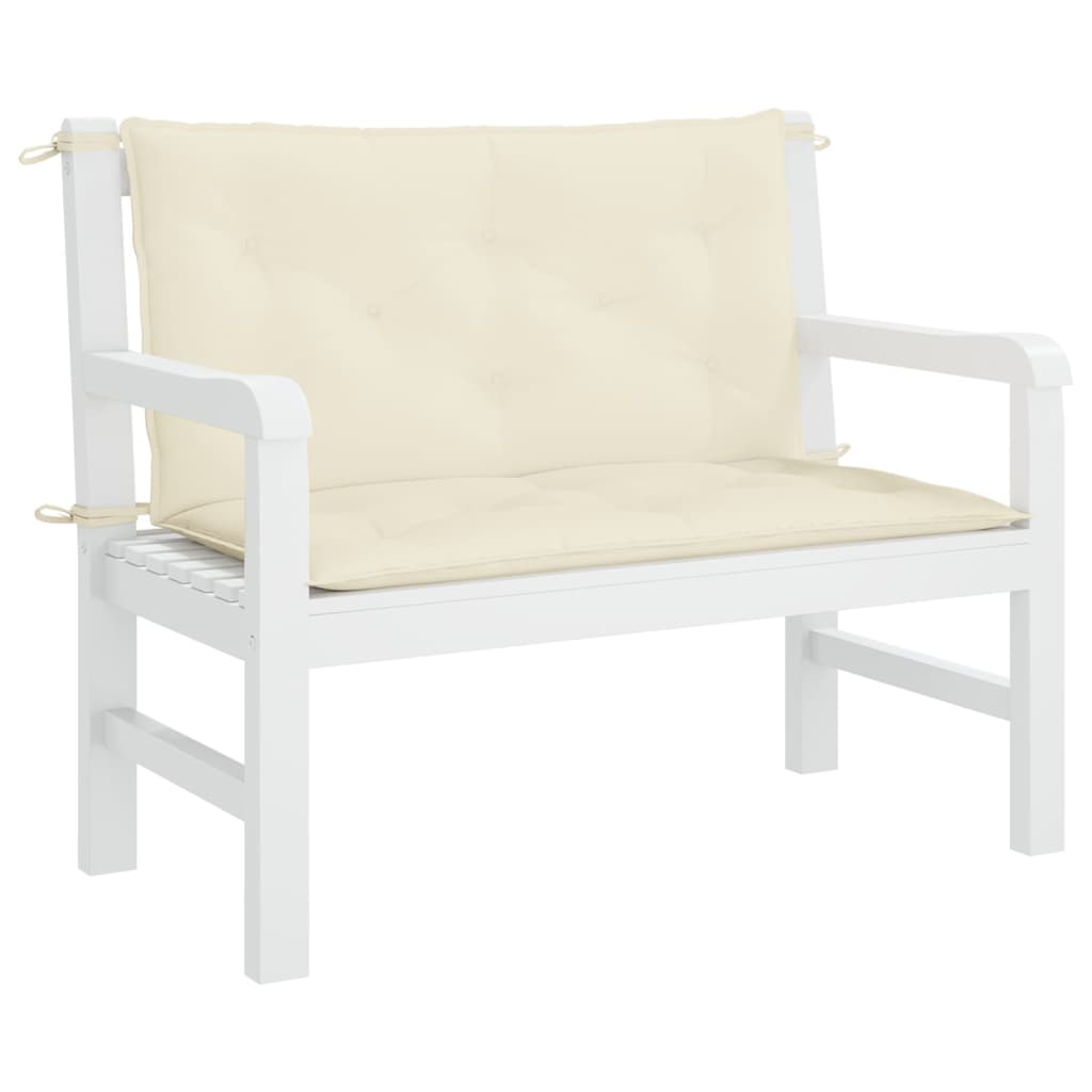 vidaXL Coussin de banc de jardin blanc crème tissu oxford