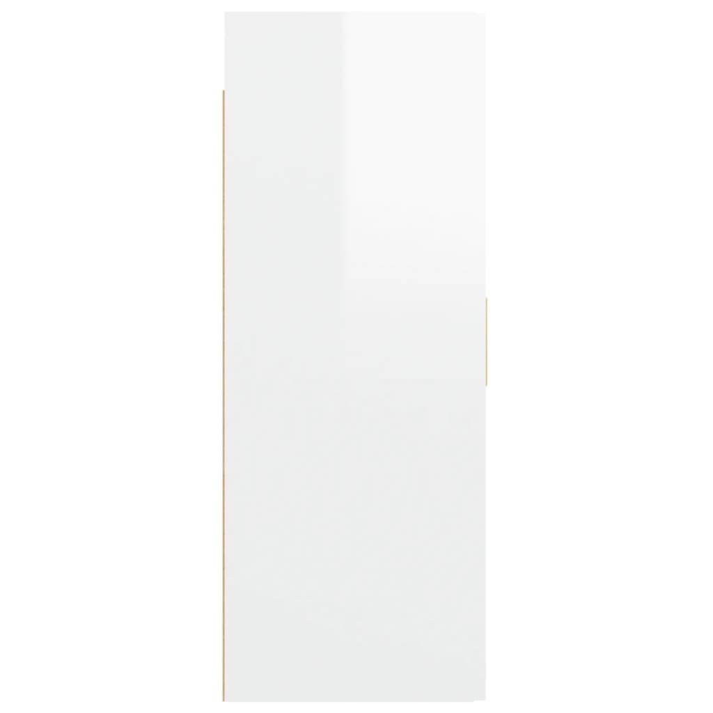 vidaXL Armoire murale suspendue Blanc brillant 69,5x34x90 cm