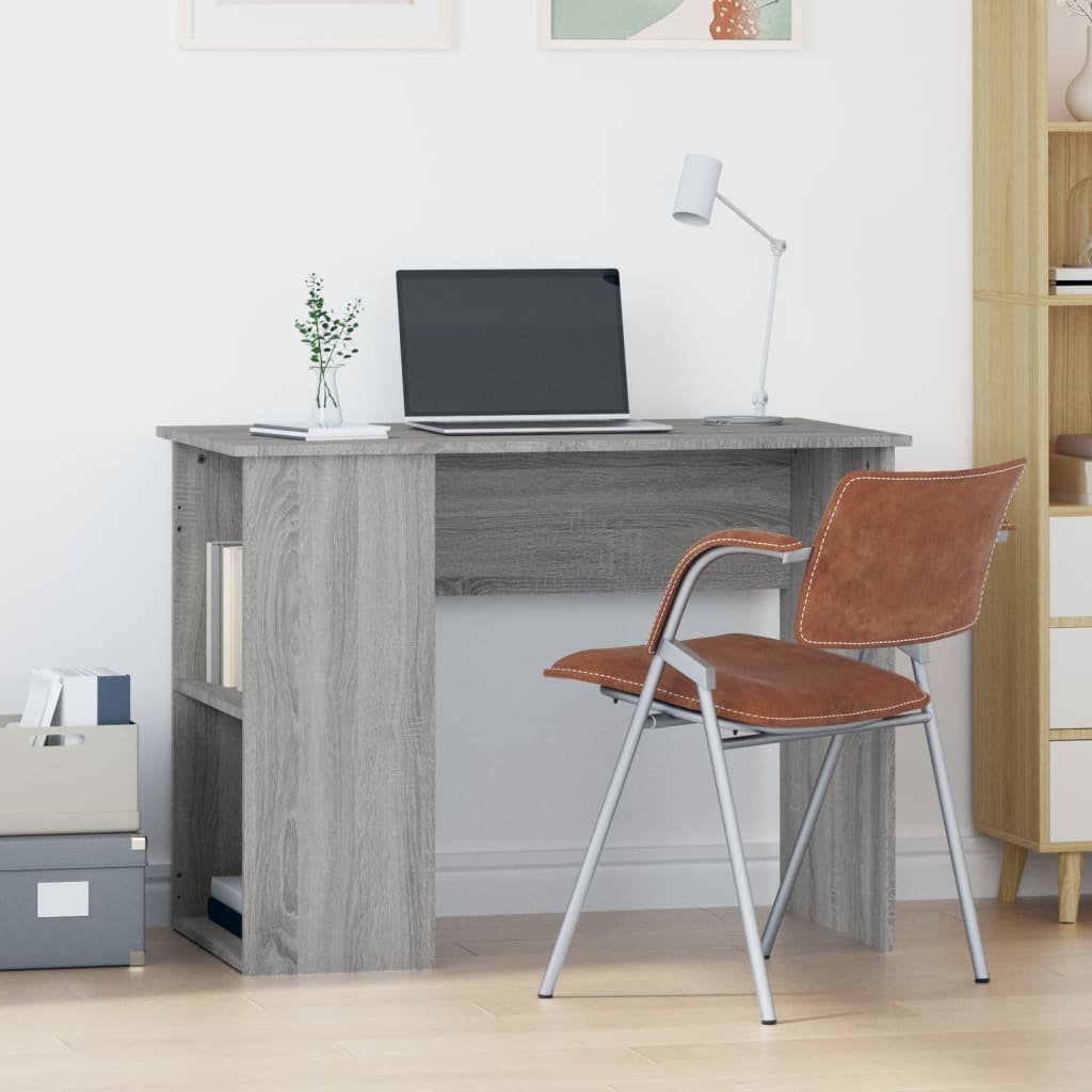 vidaXL Bureau sonoma gris 100x55x75 cm bois d'ingénierie