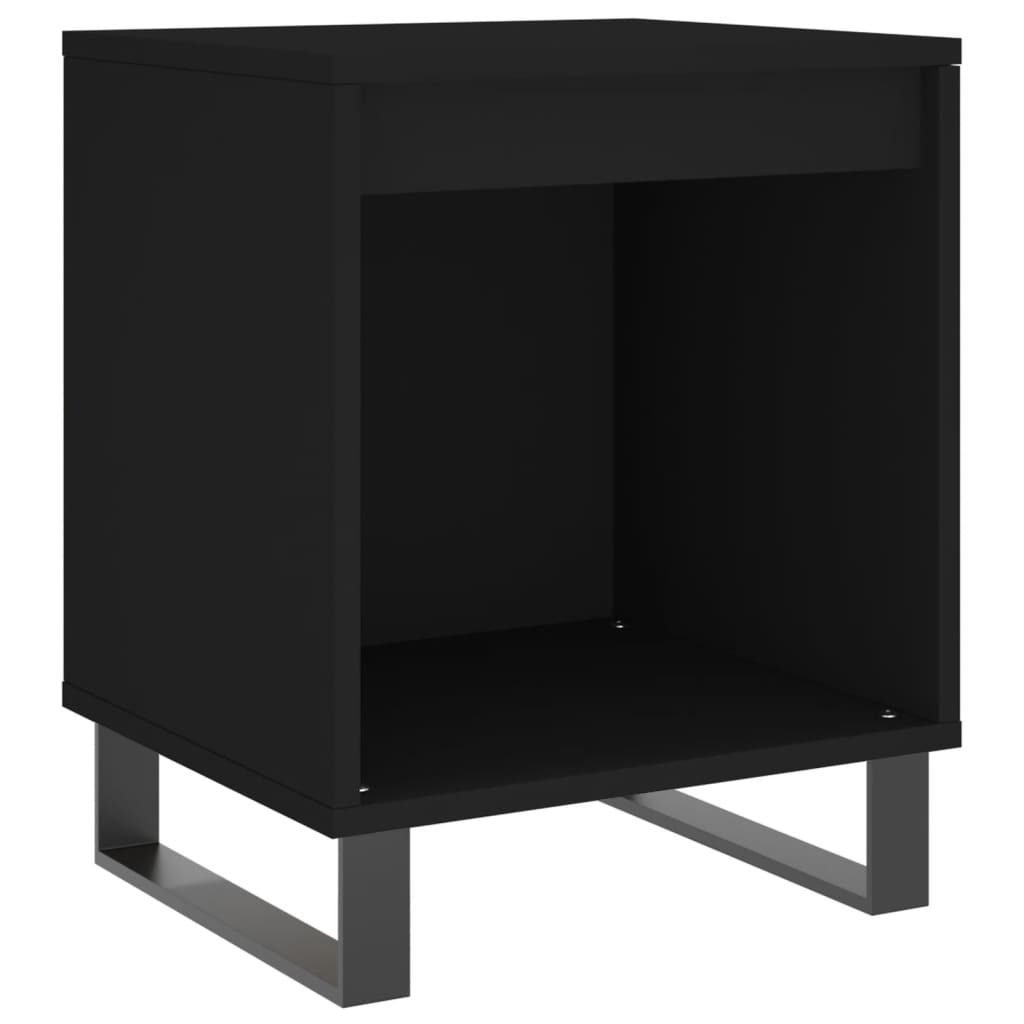 vidaXL Tables de chevet 2 pcs noir 40x35x50 cm bois d’ingénierie