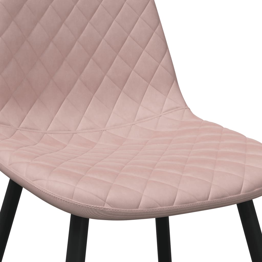 vidaXL Chaises à manger lot de 6 rose velours