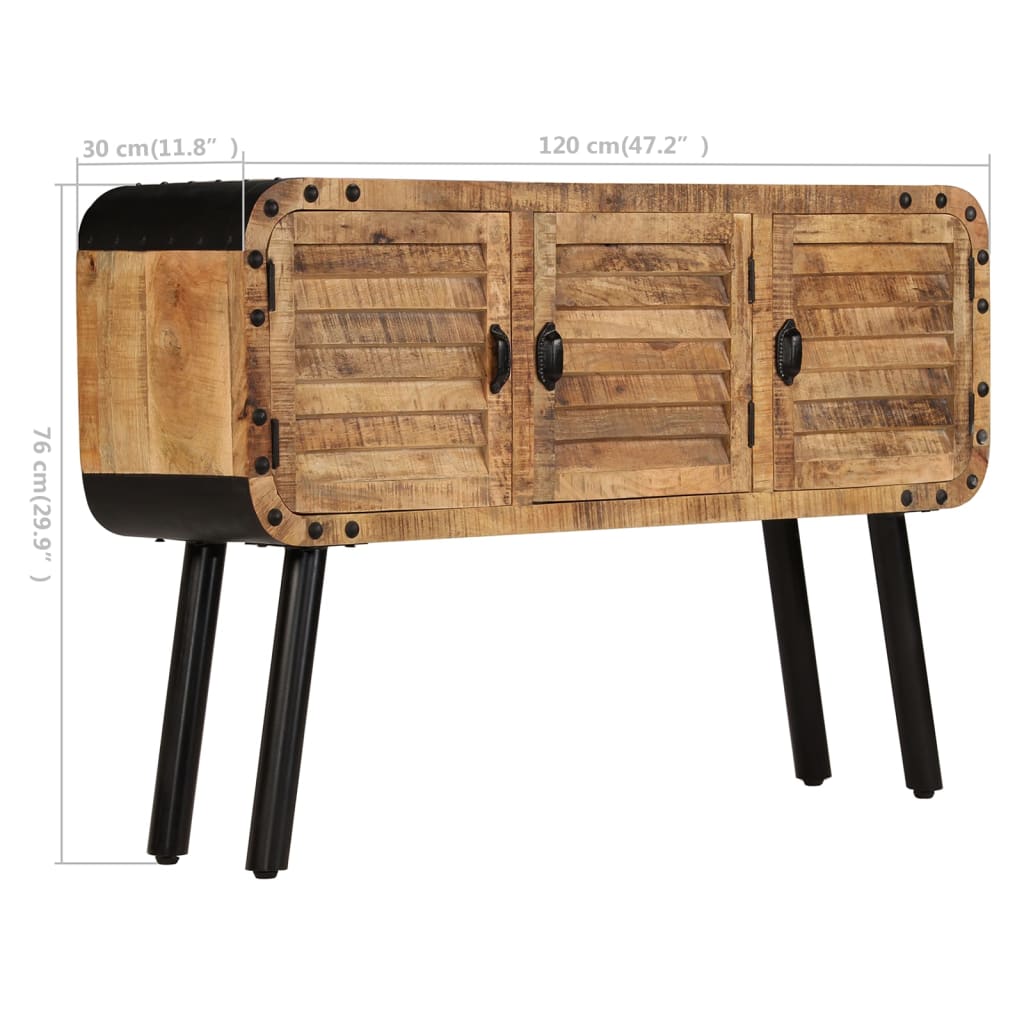 vidaXL Buffet Bois de manguier massif 120x30x76 cm