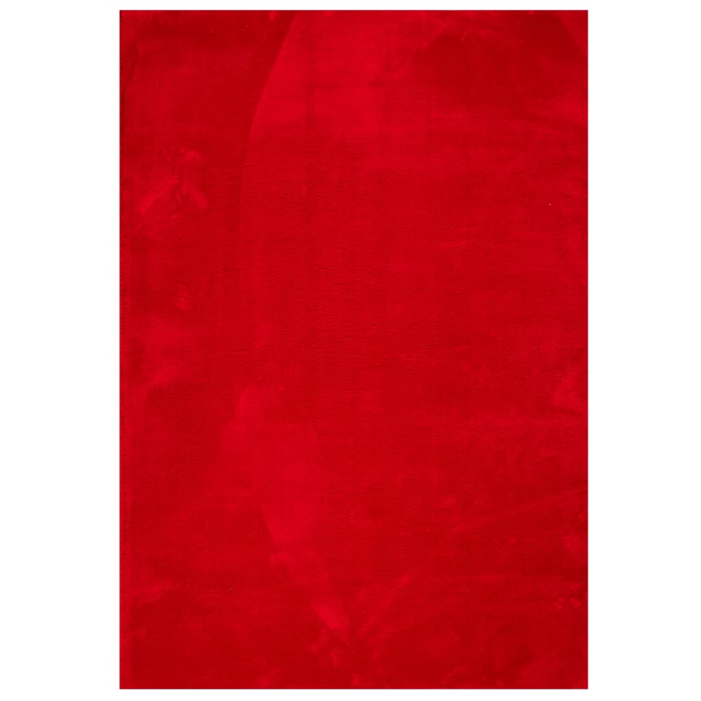 vidaXL Tapis HUARTE à poils courts doux et lavable rouge 160x230 cm