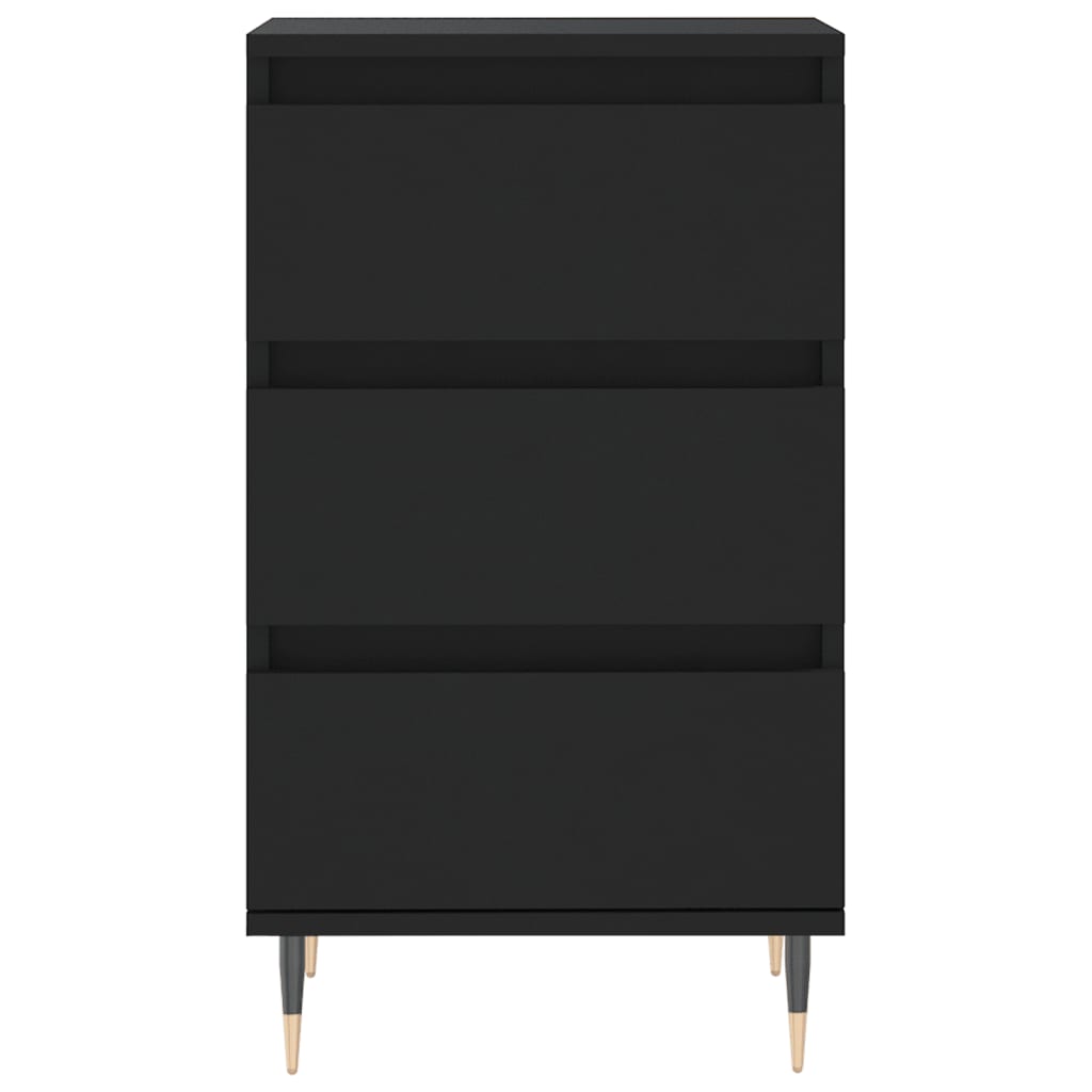 vidaXL Buffet noir 40x35x70 cm bois d’ingénierie