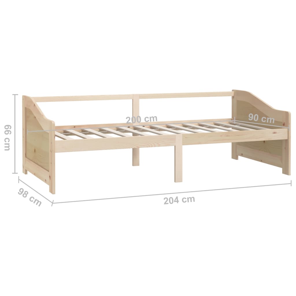 vidaXL Lit de repos 3 places sans matelas 90x200 cm