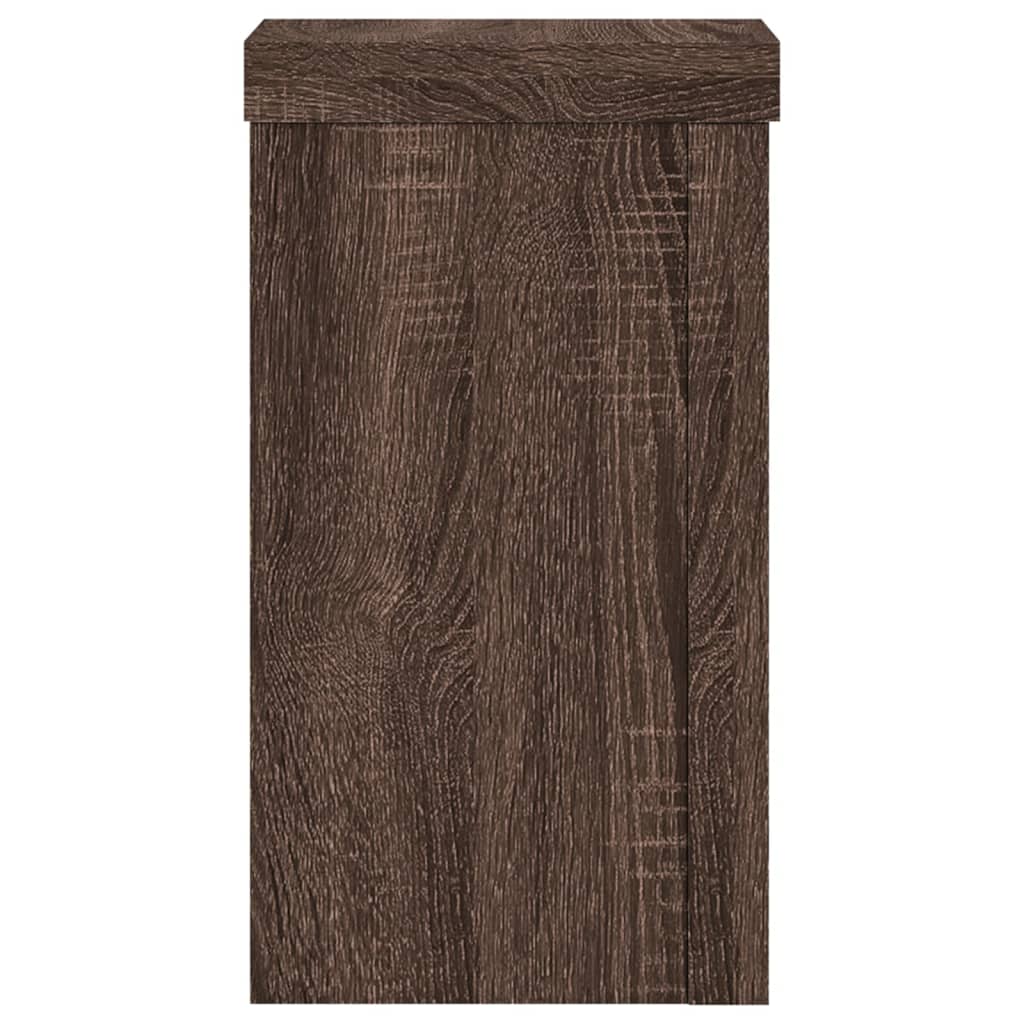 vidaXL Supports pour plantes 2 pcs chêne marron bois d'ingénierie