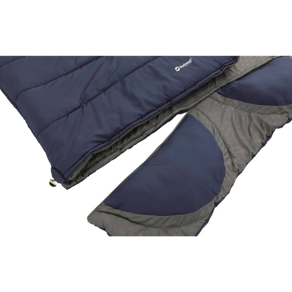 Outwell Sac de couchage double Contour Lux Bleu impérial