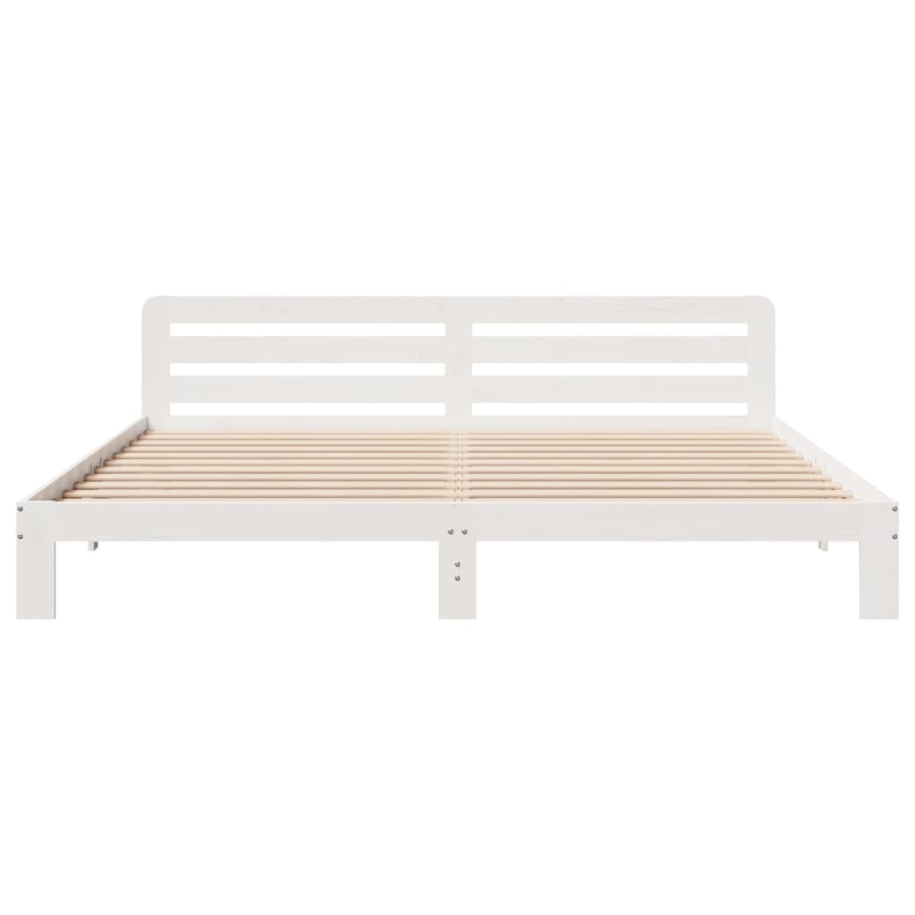 vidaXL Cadre de lit sans matelas blanc 180x200 cm bois massif de pin