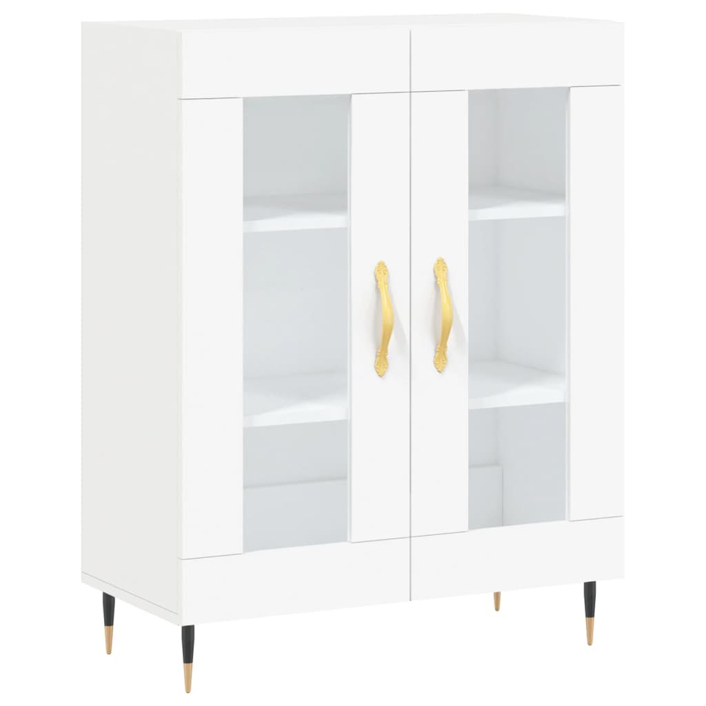 vidaXL Buffet haut Blanc 69,5x34x180 cm Bois d'ingénierie