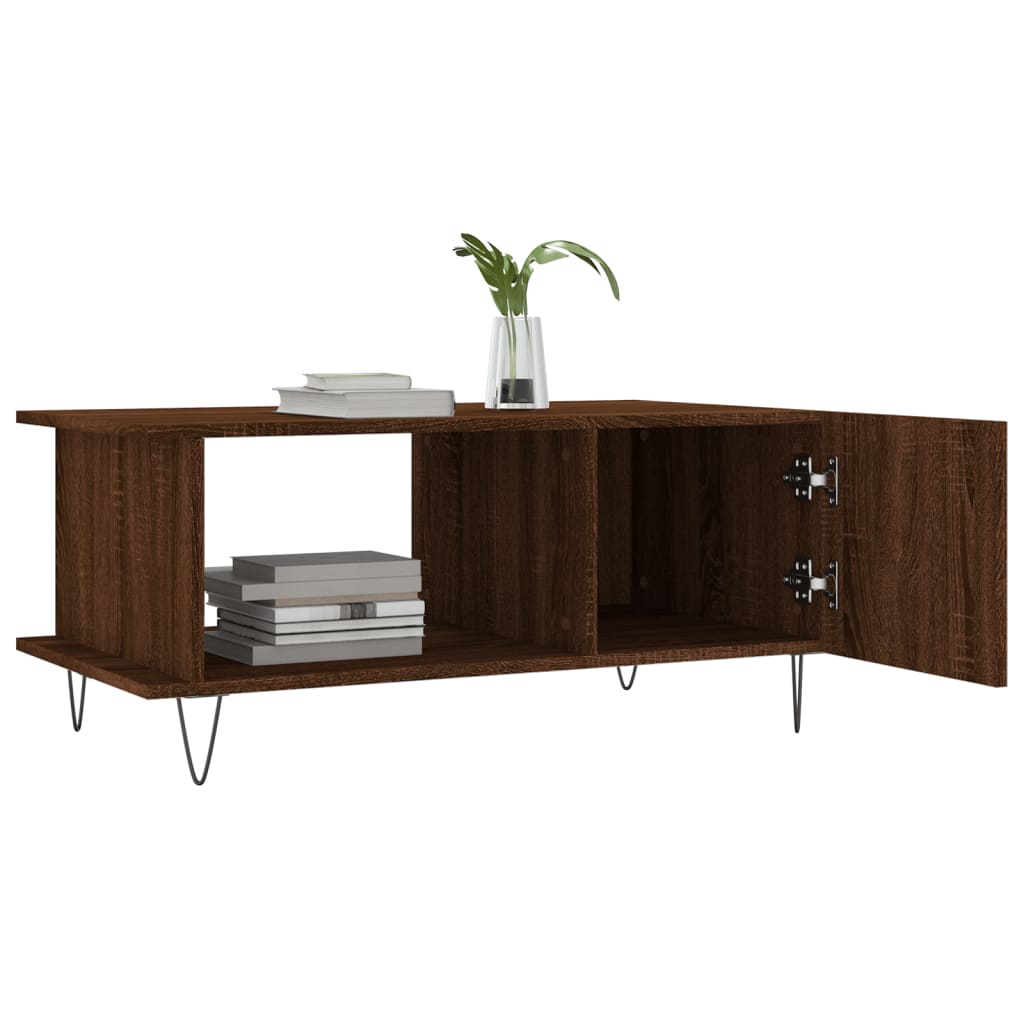 vidaXL Table basse chêne marron 90x50x40 cm bois d'ingénierie