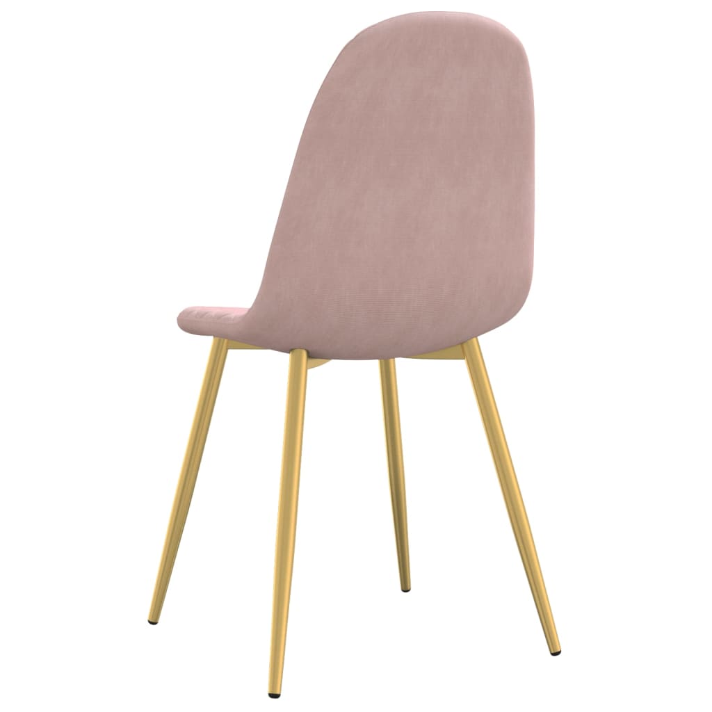 vidaXL Chaises à manger lot de 4 Rose Velours