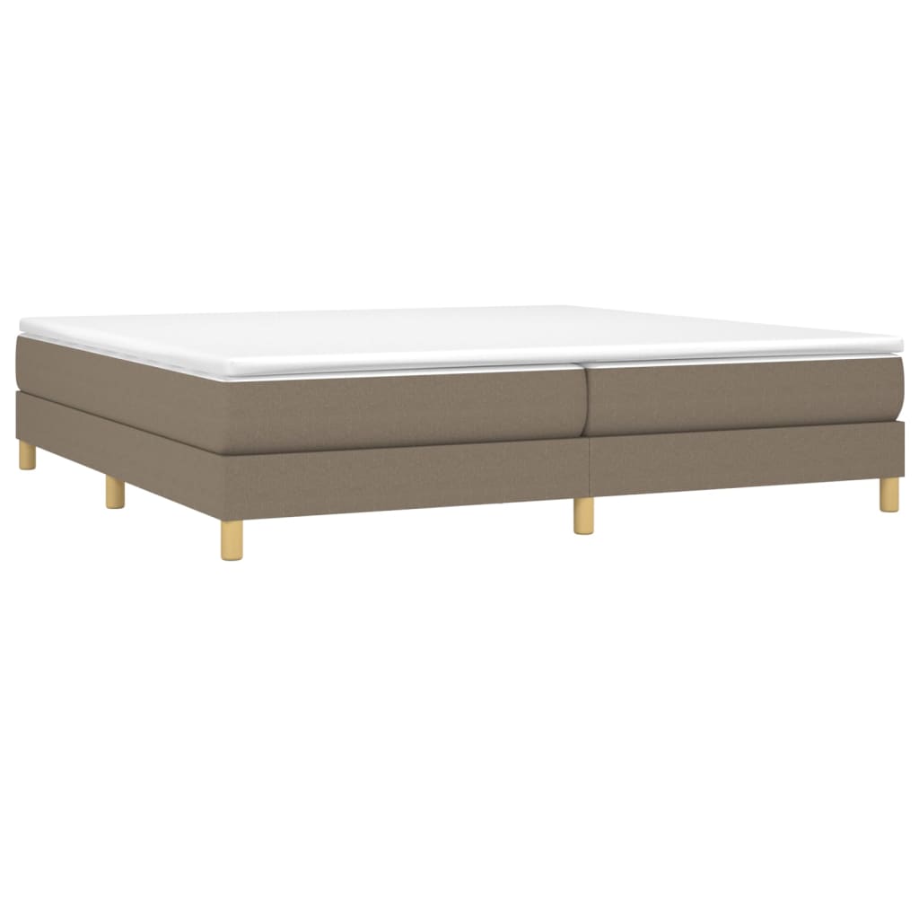 vidaXL Sommier à lattes de lit avec matelas Taupe 200x200 cm Tissu