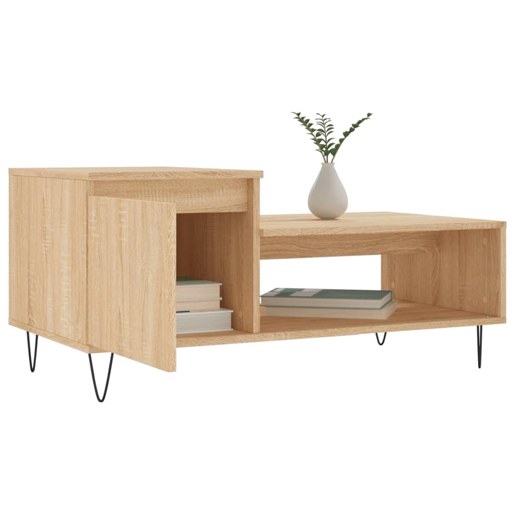 vidaXL Table basse Chêne sonoma 100x50x45 cm Bois d'ingénierie