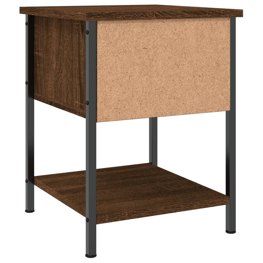 vidaXL Table de chevet chêne marron 34x35,5x45 cm bois d'ingénierie