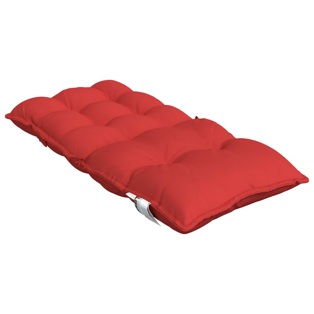 vidaXL Coussins de chaise à dossier bas lot de 2 rouge tissu oxford