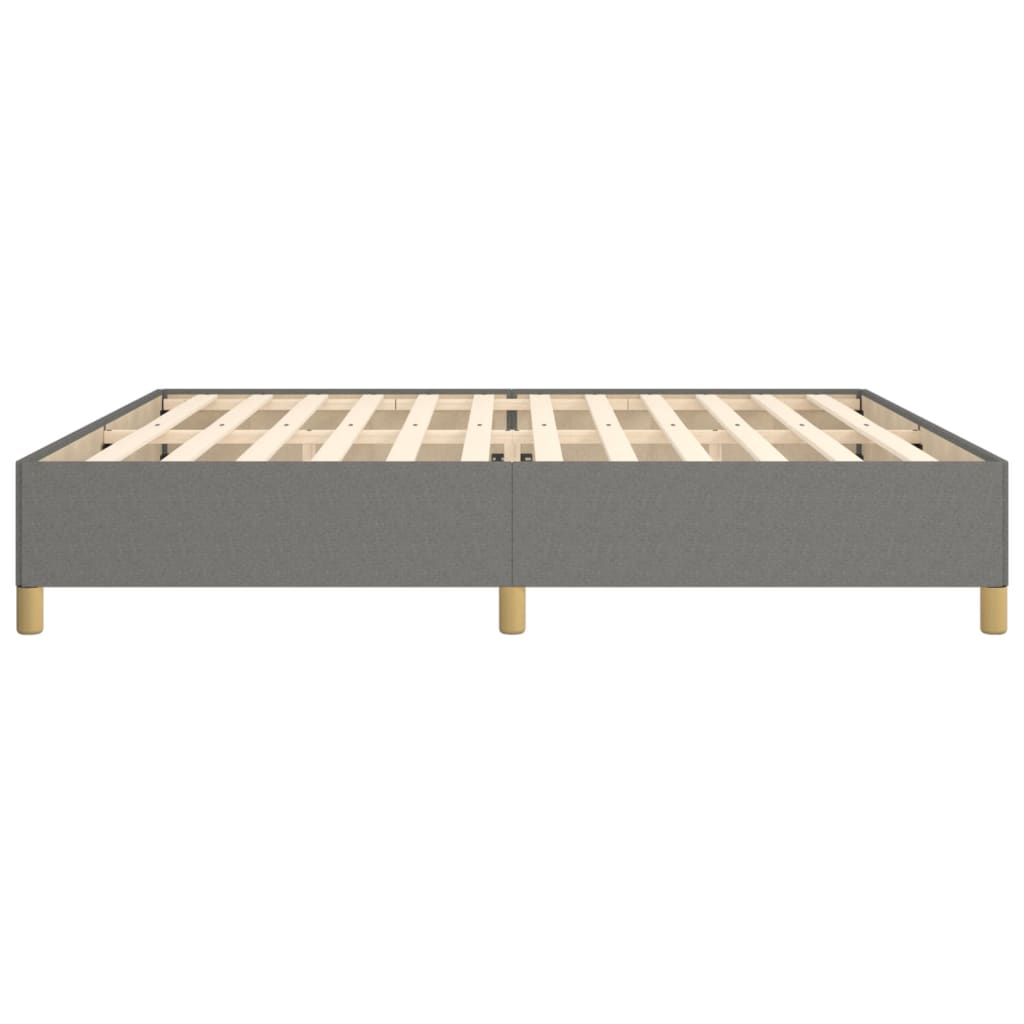 vidaXL Cadre de lit sans matelas gris foncé 200x200 cm tissu