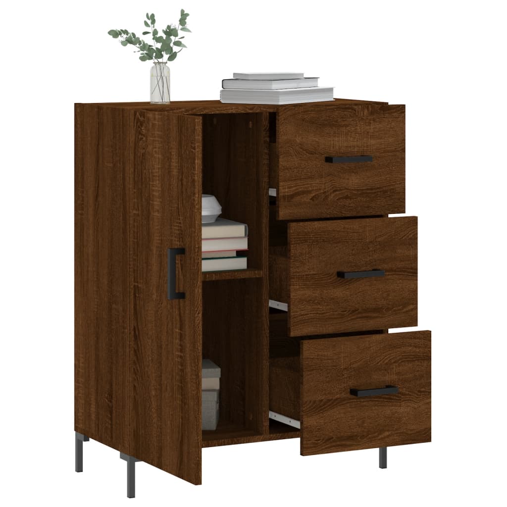 vidaXL Buffet chêne marron 69,5x34x90 cm bois d'ingénierie