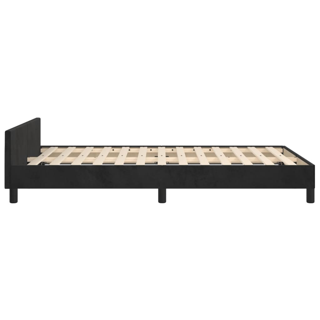 vidaXL Cadre de lit sans matelas noir 120x190 cm velours