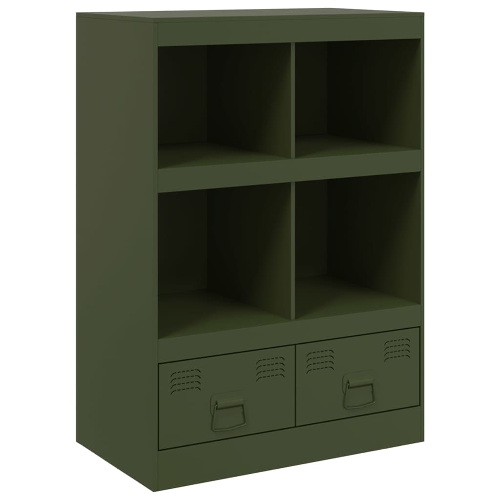 vidaXL Buffet vert olive 67x39x95 cm acier