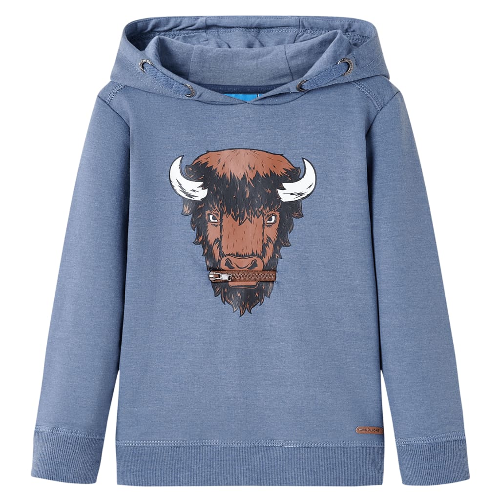 Sweatshirt à capuche pour enfants bleu mélange 92