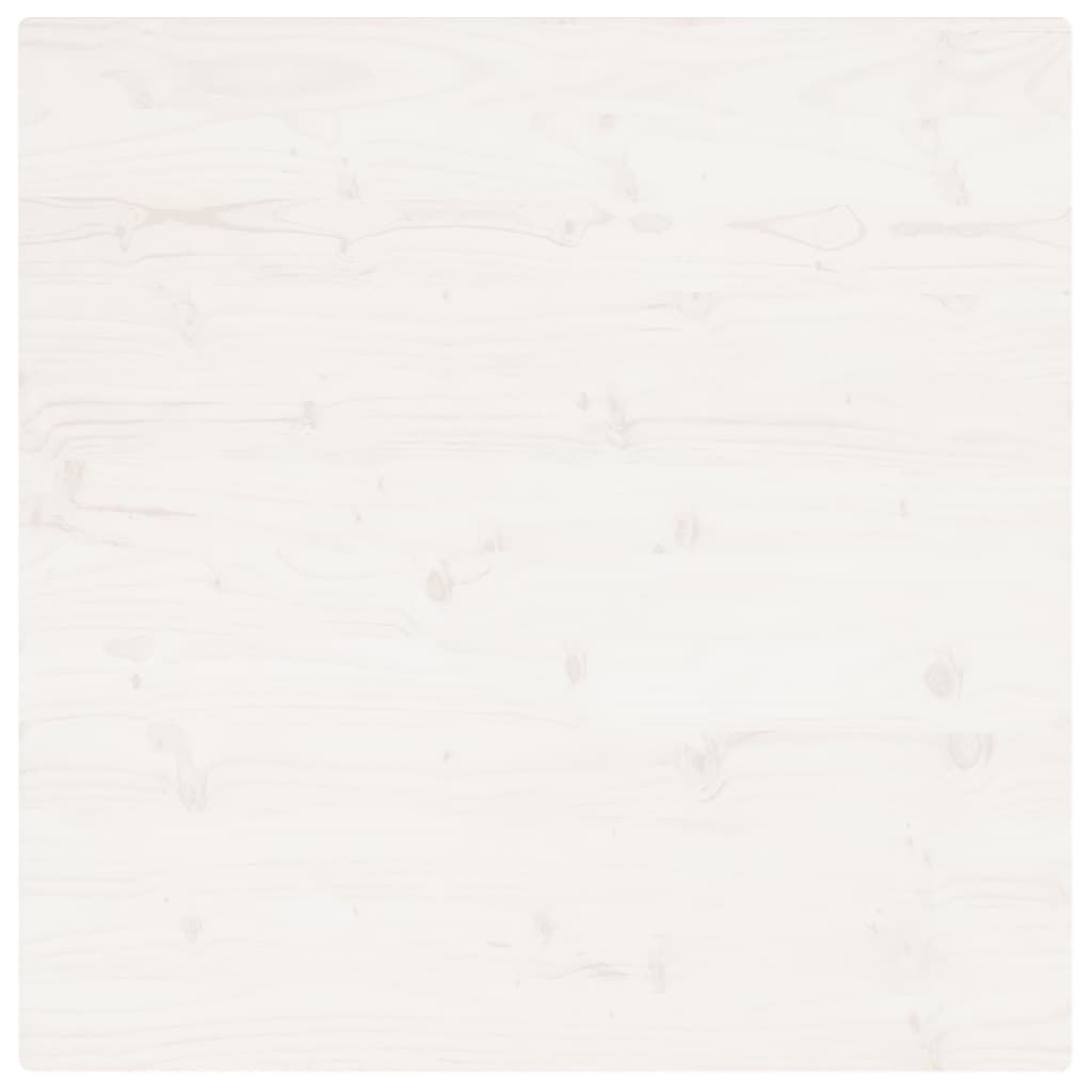 vidaXL Dessus de table blanc 90x90x2,5 cm bois de pin massif