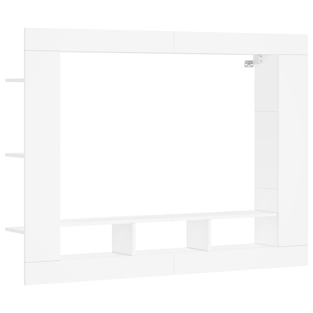 vidaXL Meuble TV blanc 152x22x113 cm bois d'ingénierie