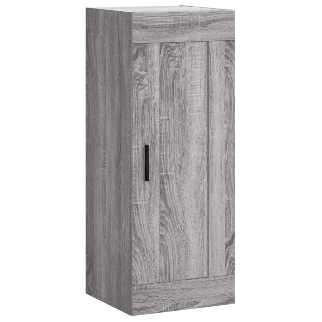 vidaXL Buffet haut Sonoma gris 34,5x34x180 cm Bois d'ingénierie