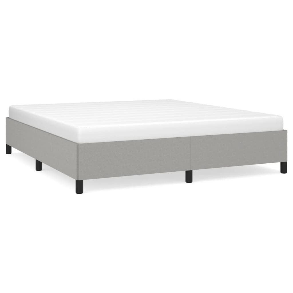 vidaXL Cadre de lit sans matelas gris clair 160x200 cm tissu