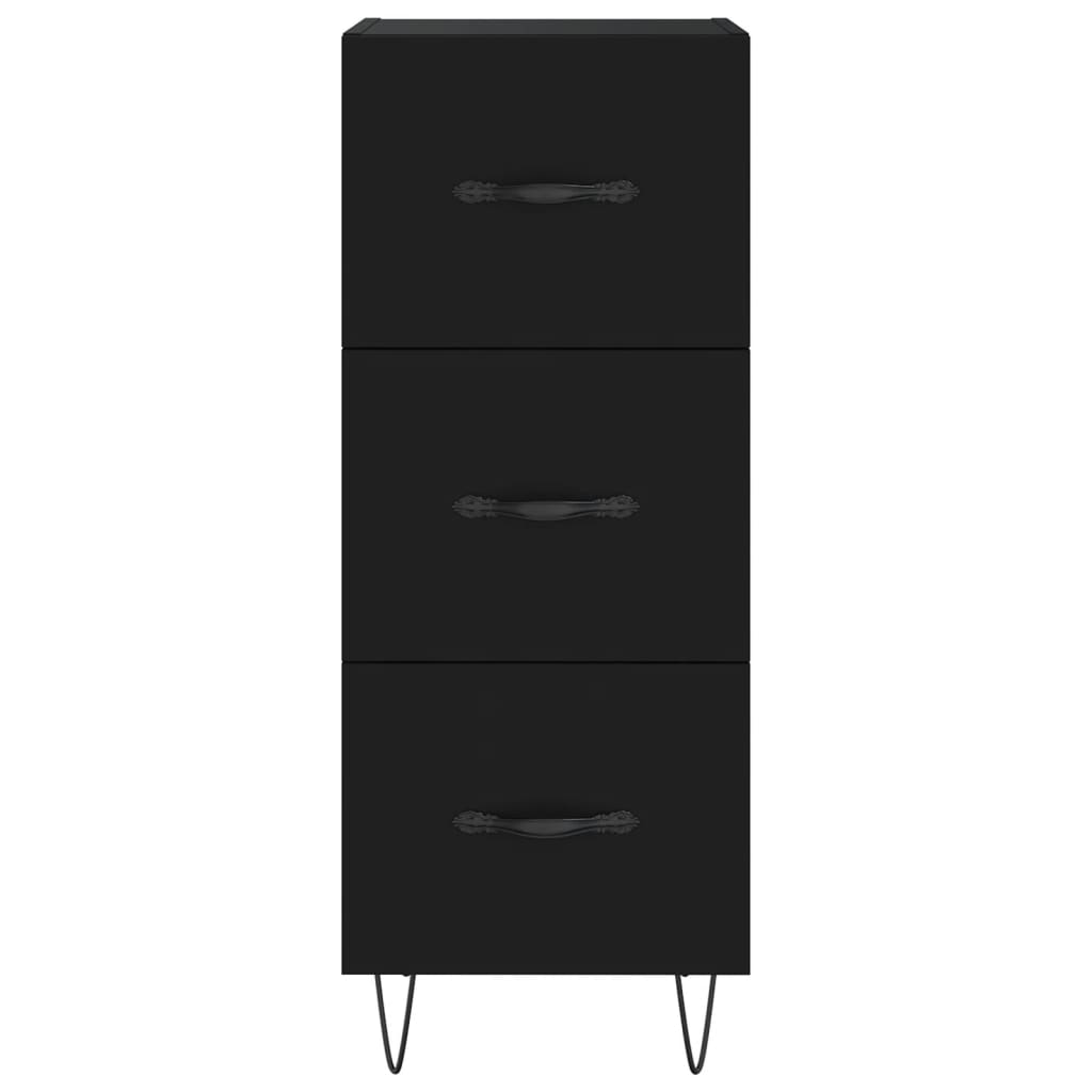 vidaXL Buffet Noir 34,5x34x90 cm Bois d'ingénierie