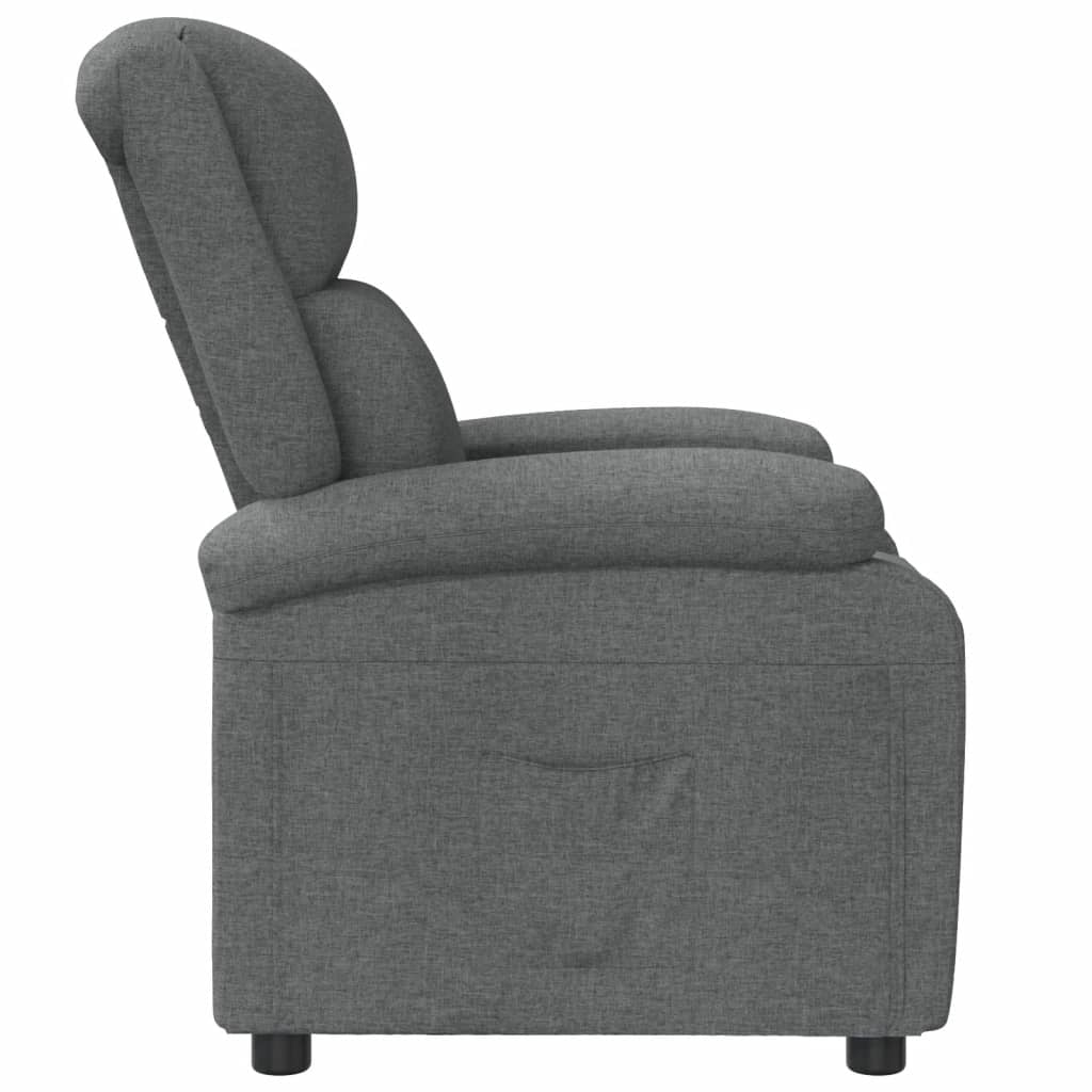 vidaXL Fauteuil inclinable Gris foncé Tissu