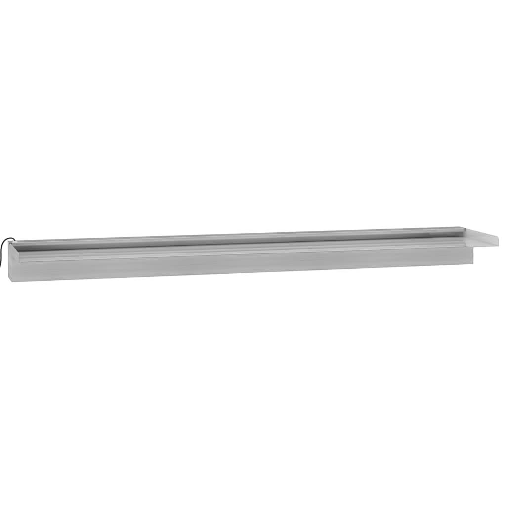 vidaXL Déversoir pour cascade avec LED RVB Inox 108 cm