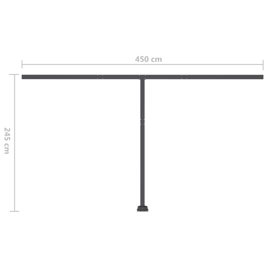 vidaXL Auvent manuel rétractable sur pied 400x300 cm Jaune et blanc