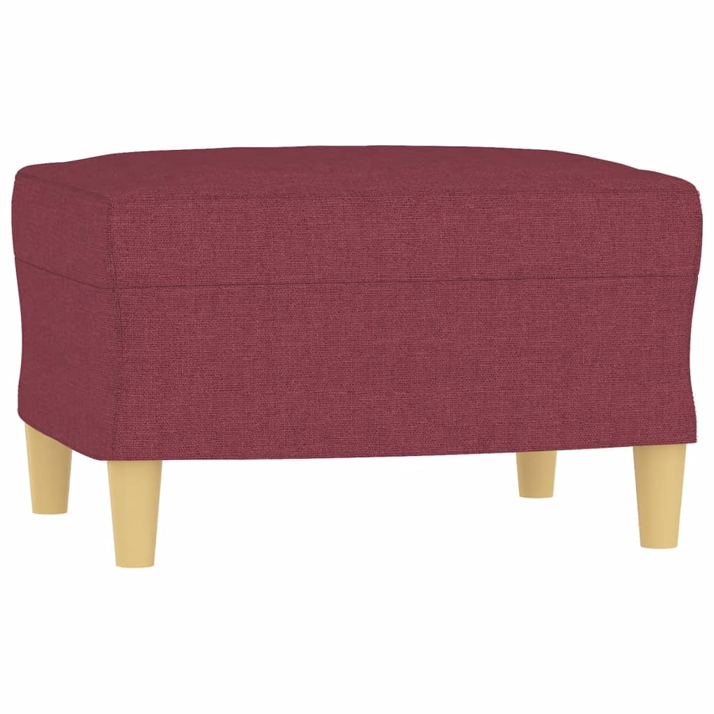 vidaXL Ensemble de canapés 4 pcs avec coussins Rouge bordeaux Tissu