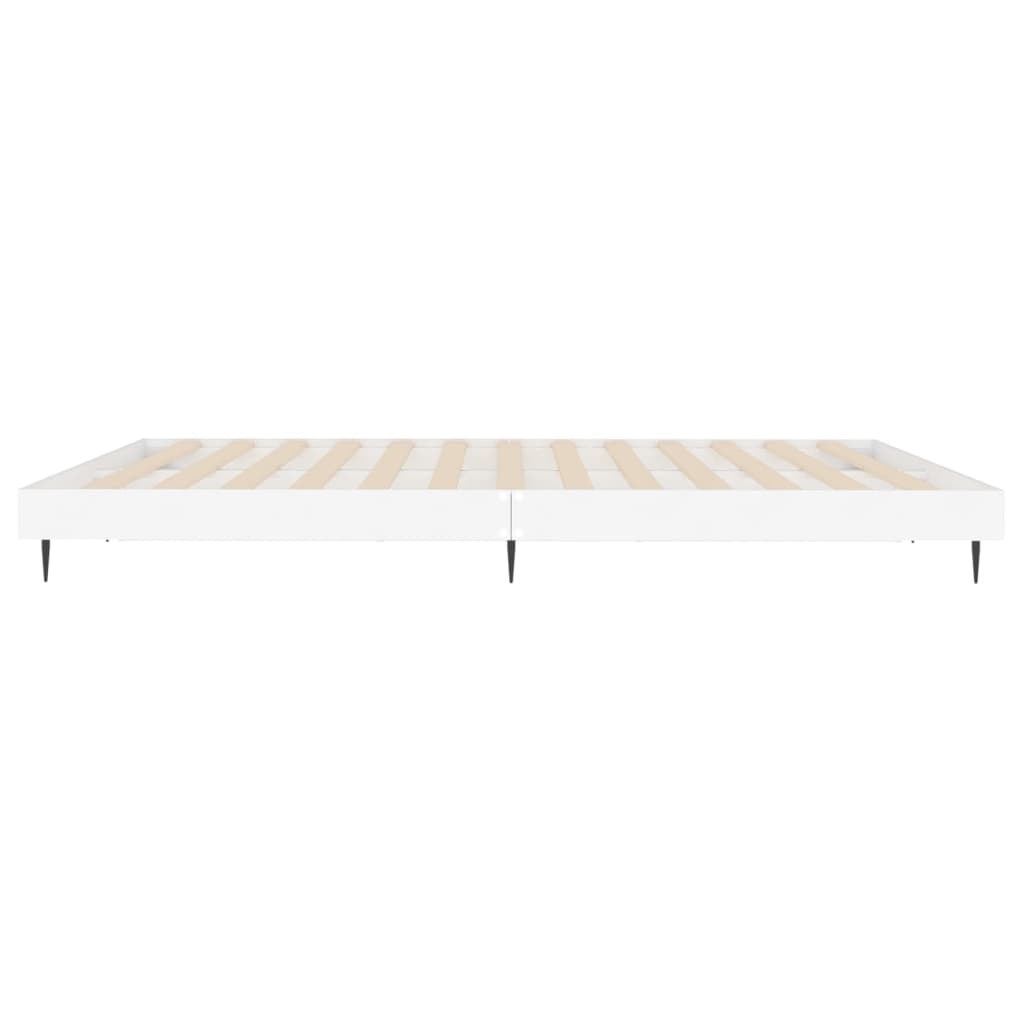 vidaXL Cadre de lit sans matelas blanc 150x200 cm bois d'ingénierie